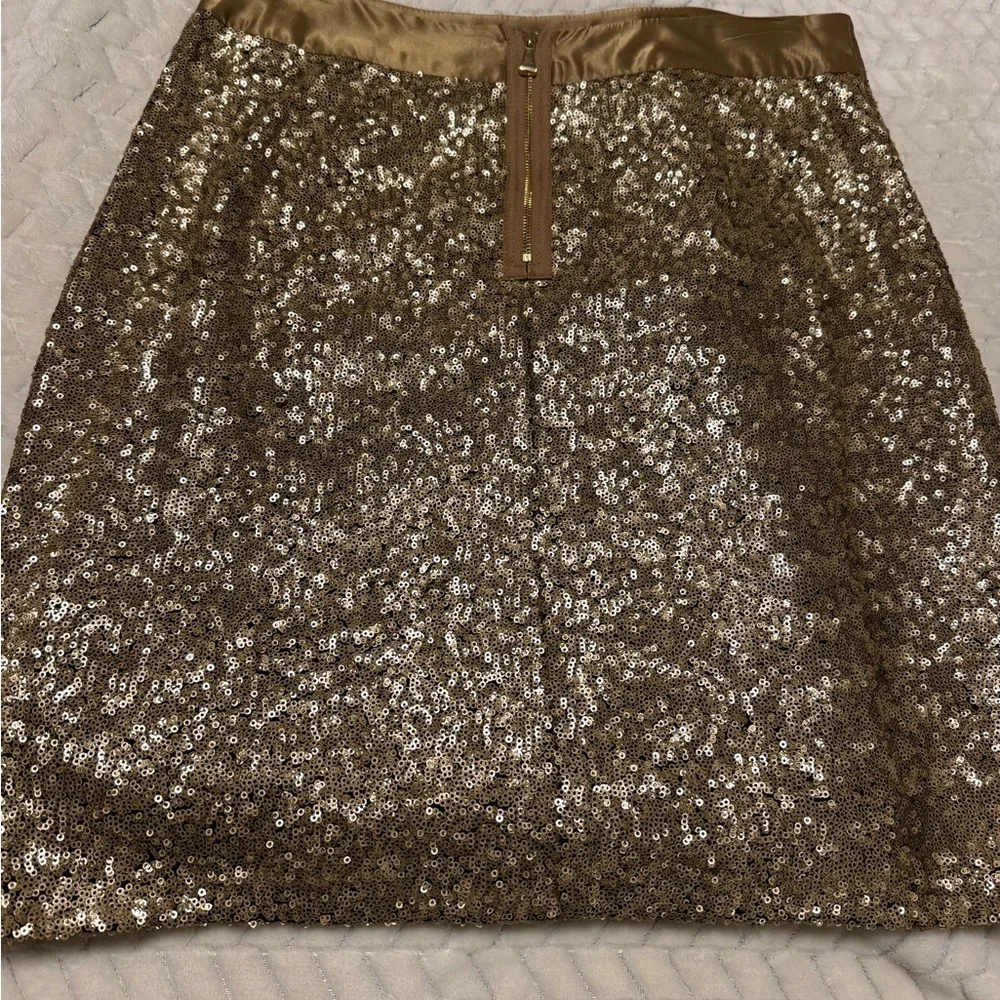 Glamorous Sequin Mini Skirt in Gold - Picture 5 of 5
